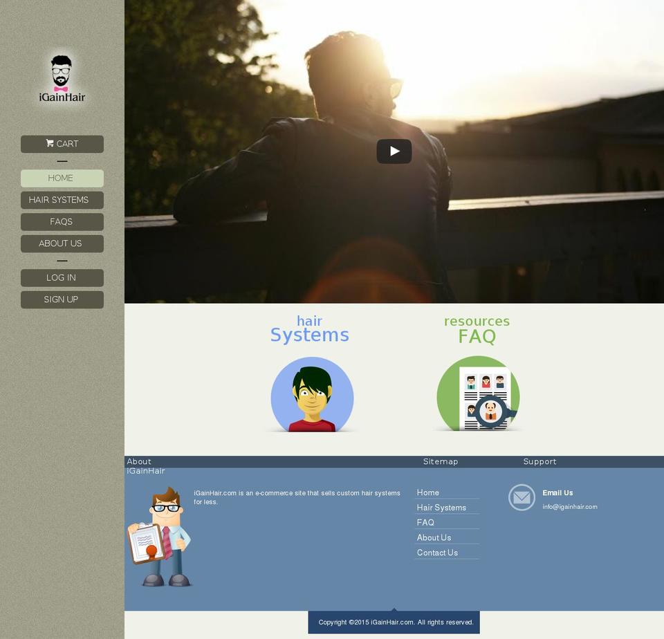 igainhair.com shopify website screenshot