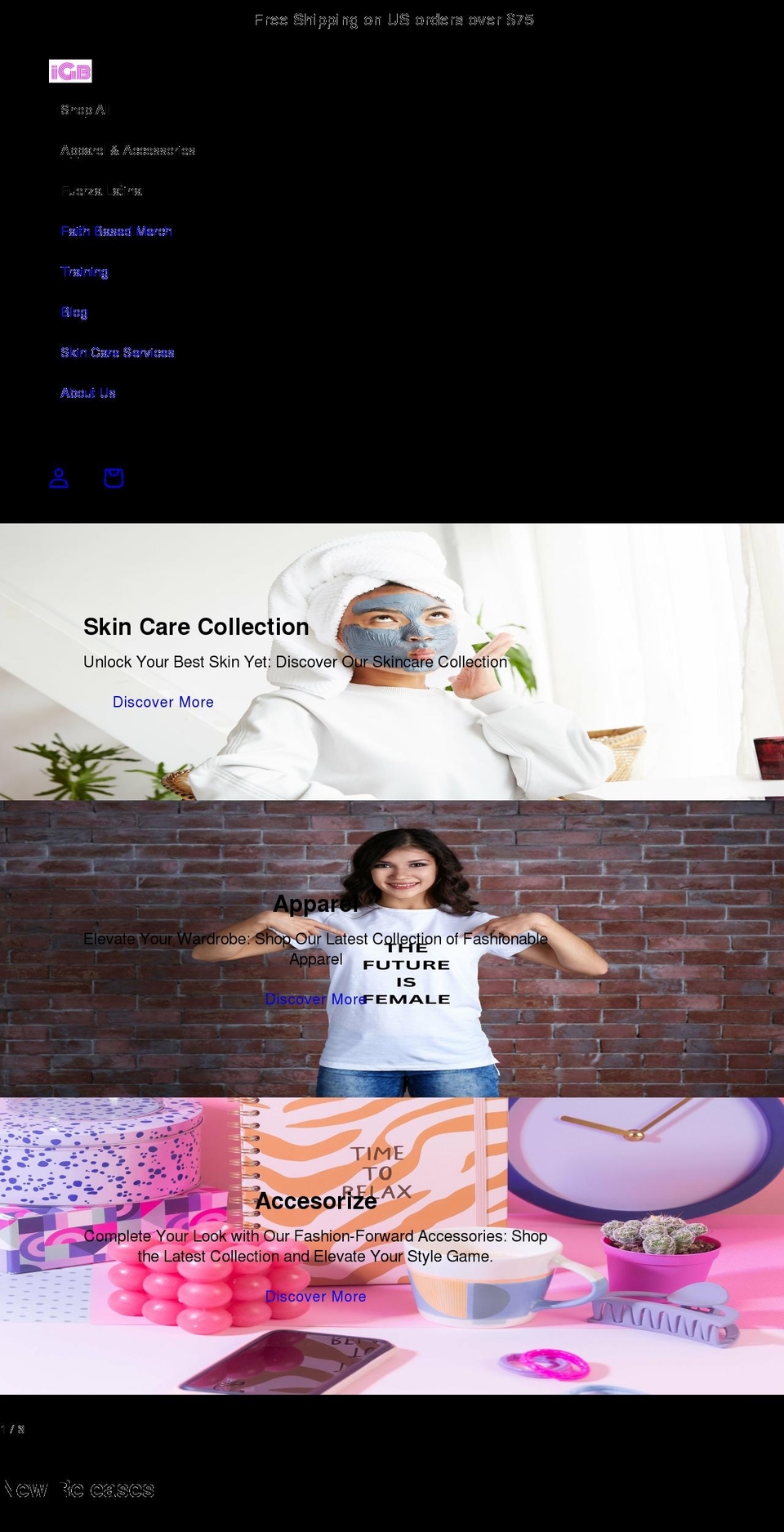 igbbeauty.com shopify website screenshot
