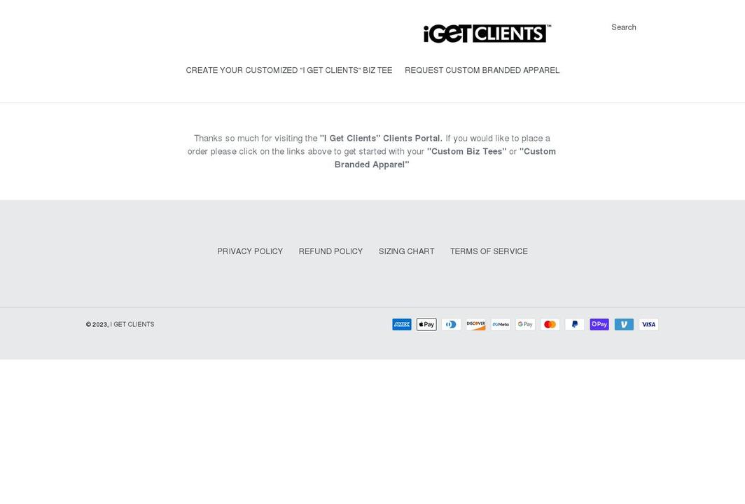 igetclients.shop shopify website screenshot