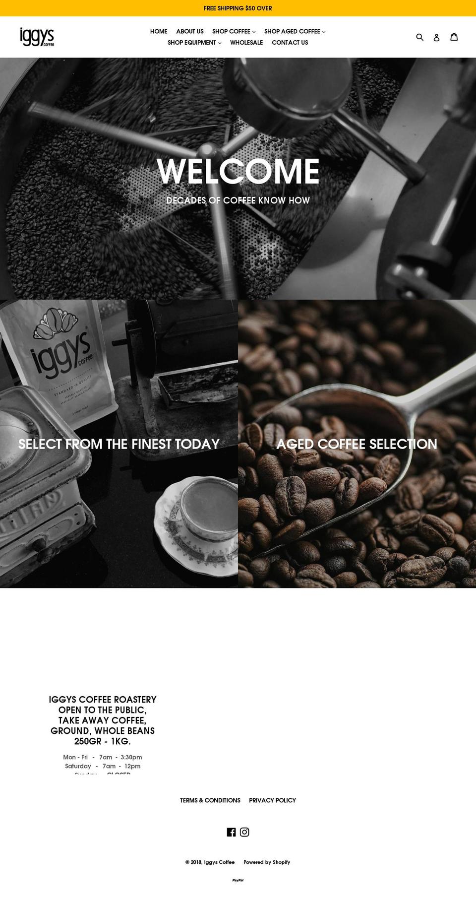 iggyscoffee.com.au shopify website screenshot