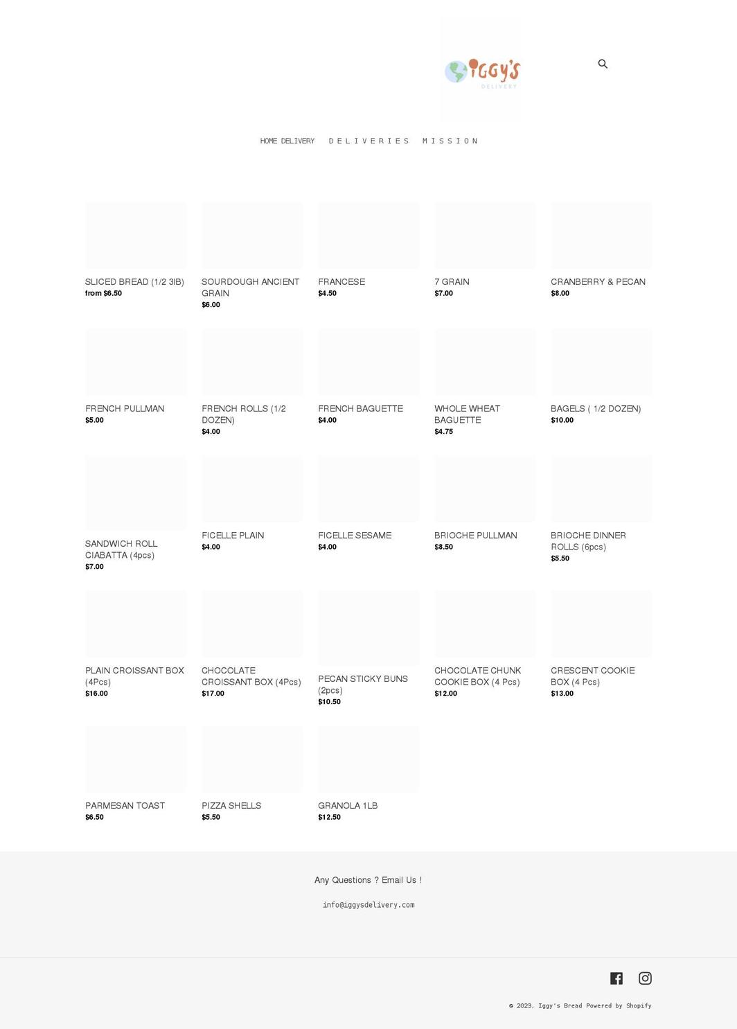 iggysdelivery.com shopify website screenshot