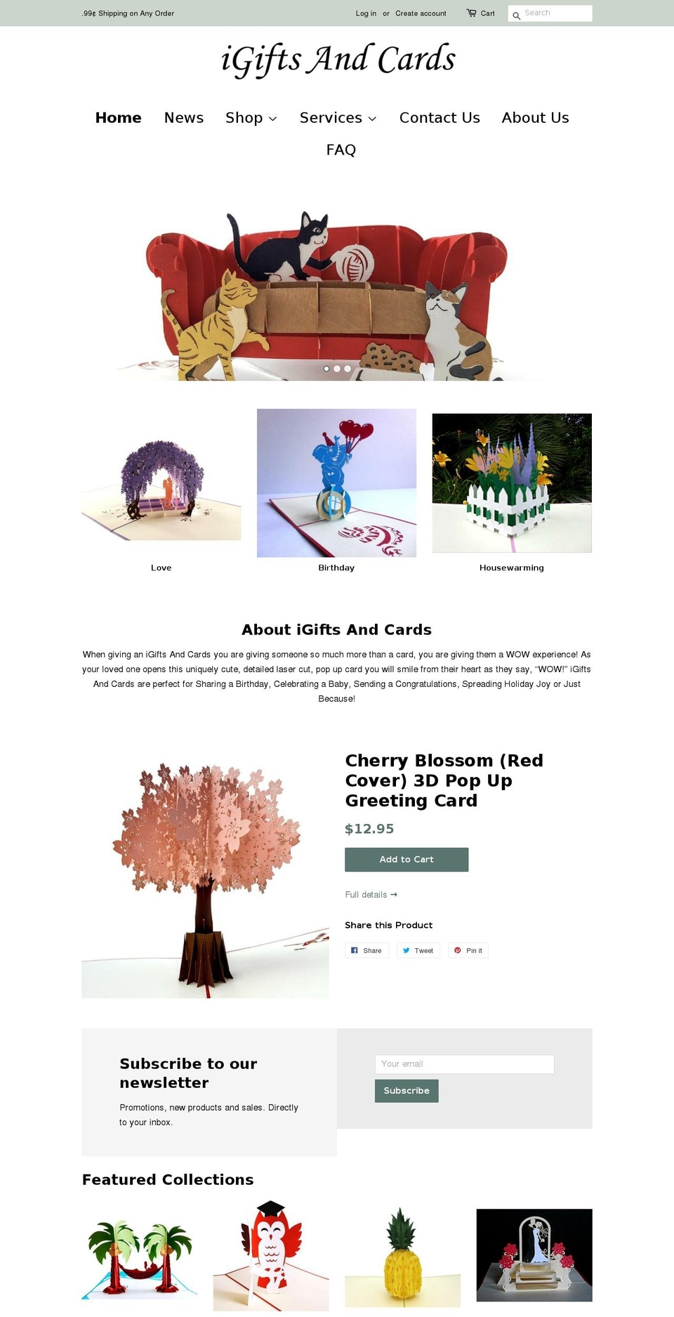 igiftsandcards.com shopify website screenshot