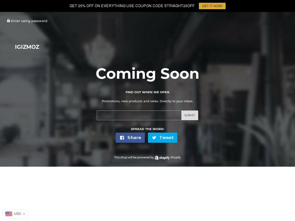 igizmoz.com — Shopify storefront screenshot