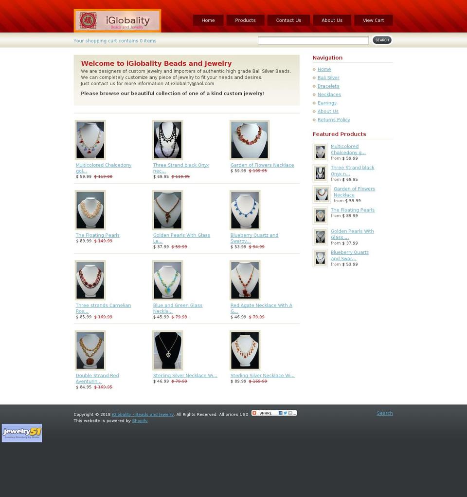 iglobality.com — Shopify storefront screenshot