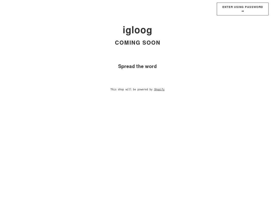 igloog.com shopify website screenshot