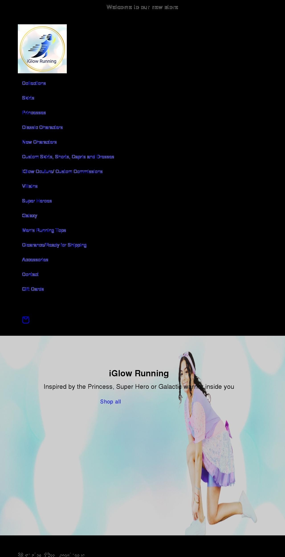 iglowrunning.com shopify website screenshot