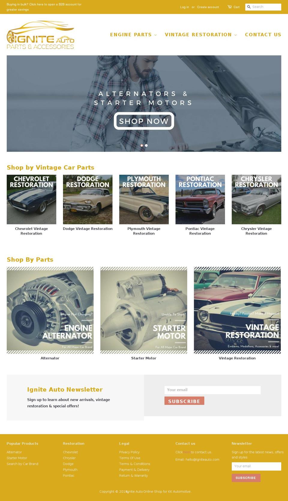 igniteauto.com — Shopify storefront screenshot