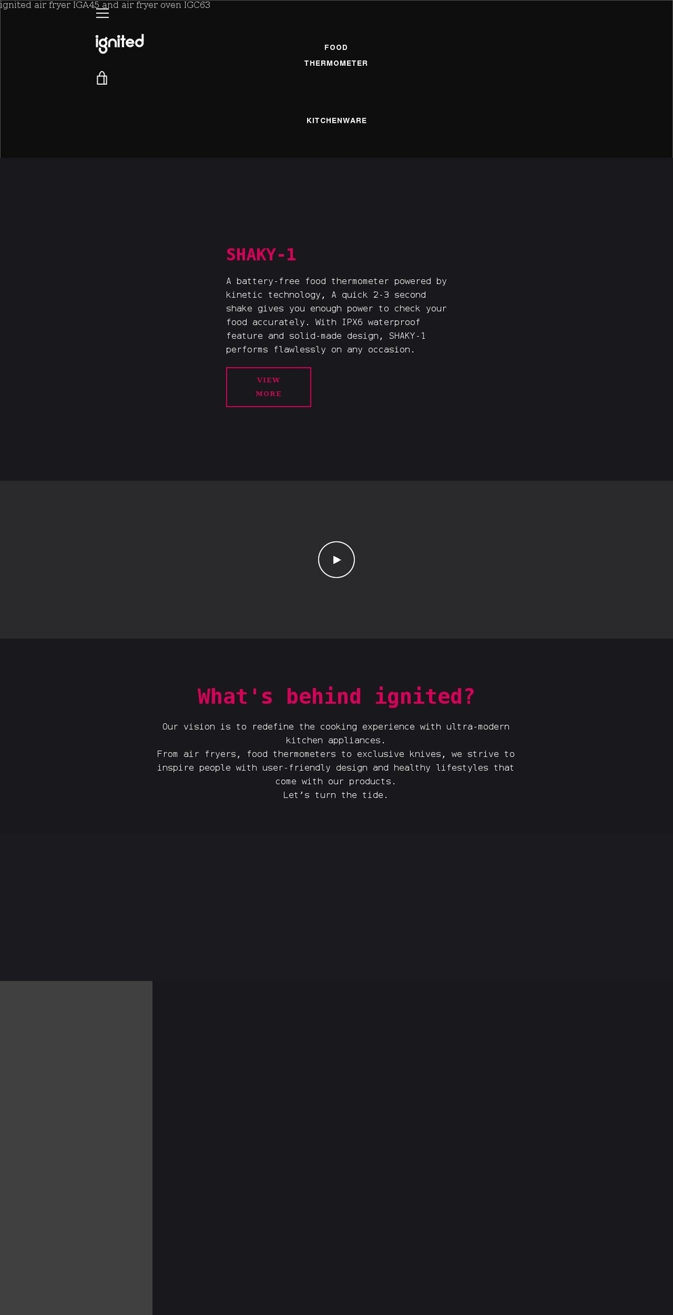 ignitedhome.com shopify website screenshot