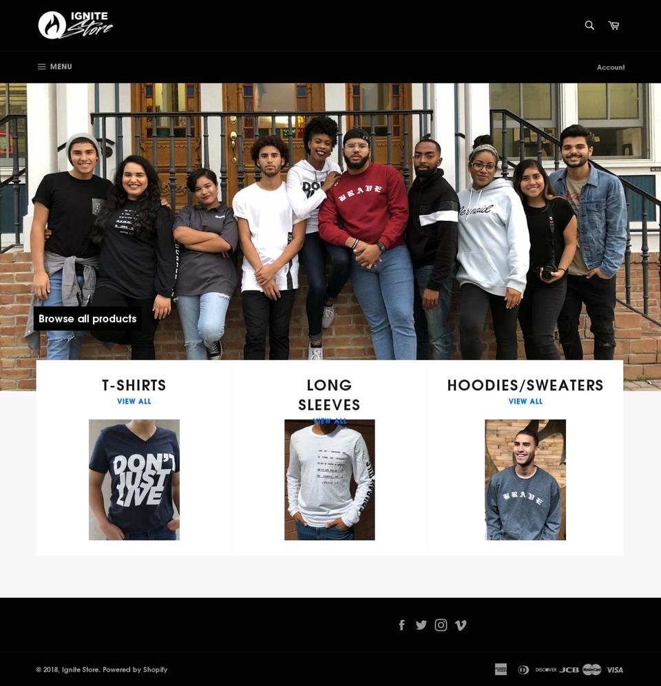 ignitestore.org shopify website screenshot