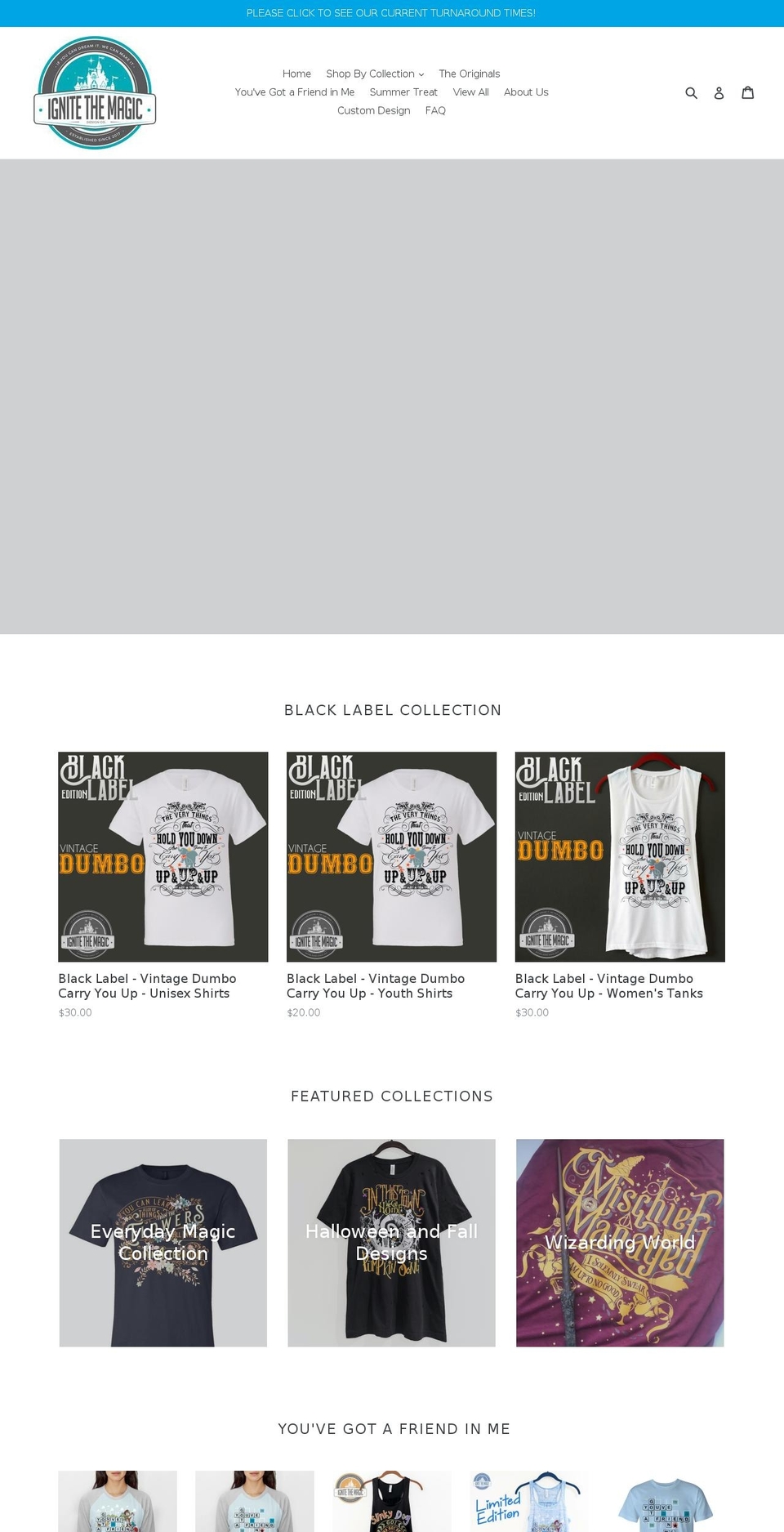 ignitethemagicshop.com — Shopify storefront screenshot