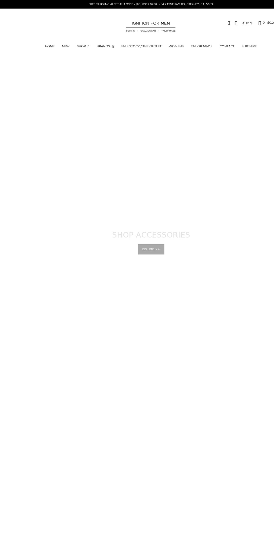 ignitionformen.com.au shopify website screenshot