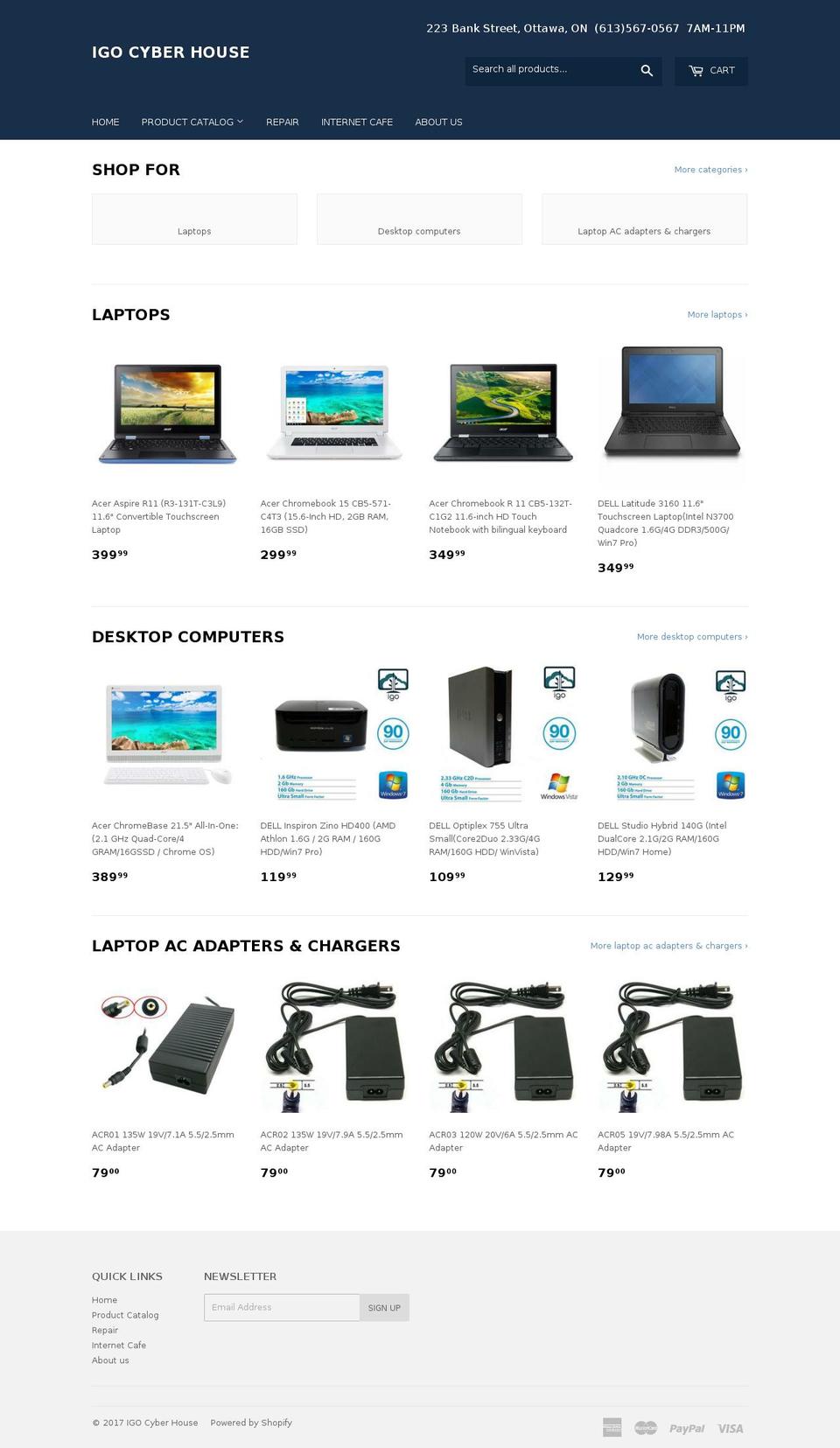 igocyberhouse.com shopify website screenshot