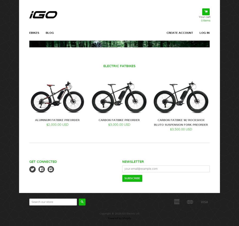 igoelectricshop.com — Shopify storefront screenshot