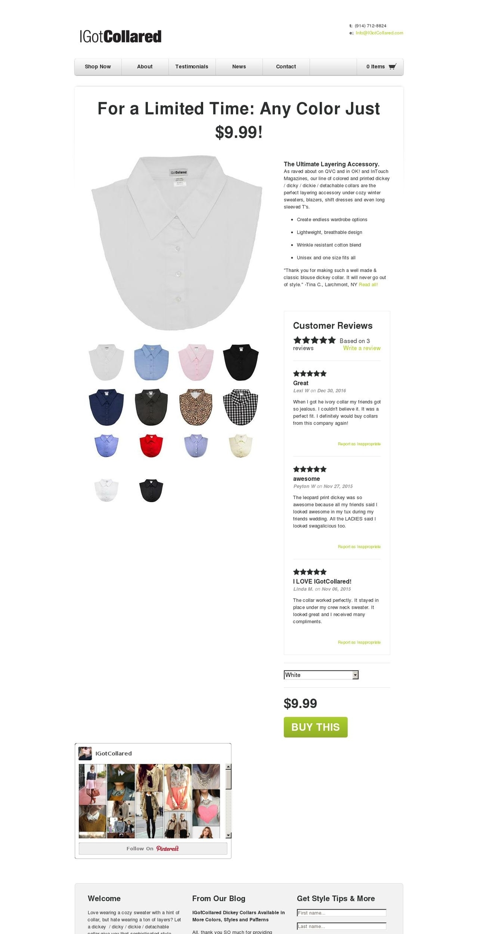 igotcollared.com shopify website screenshot