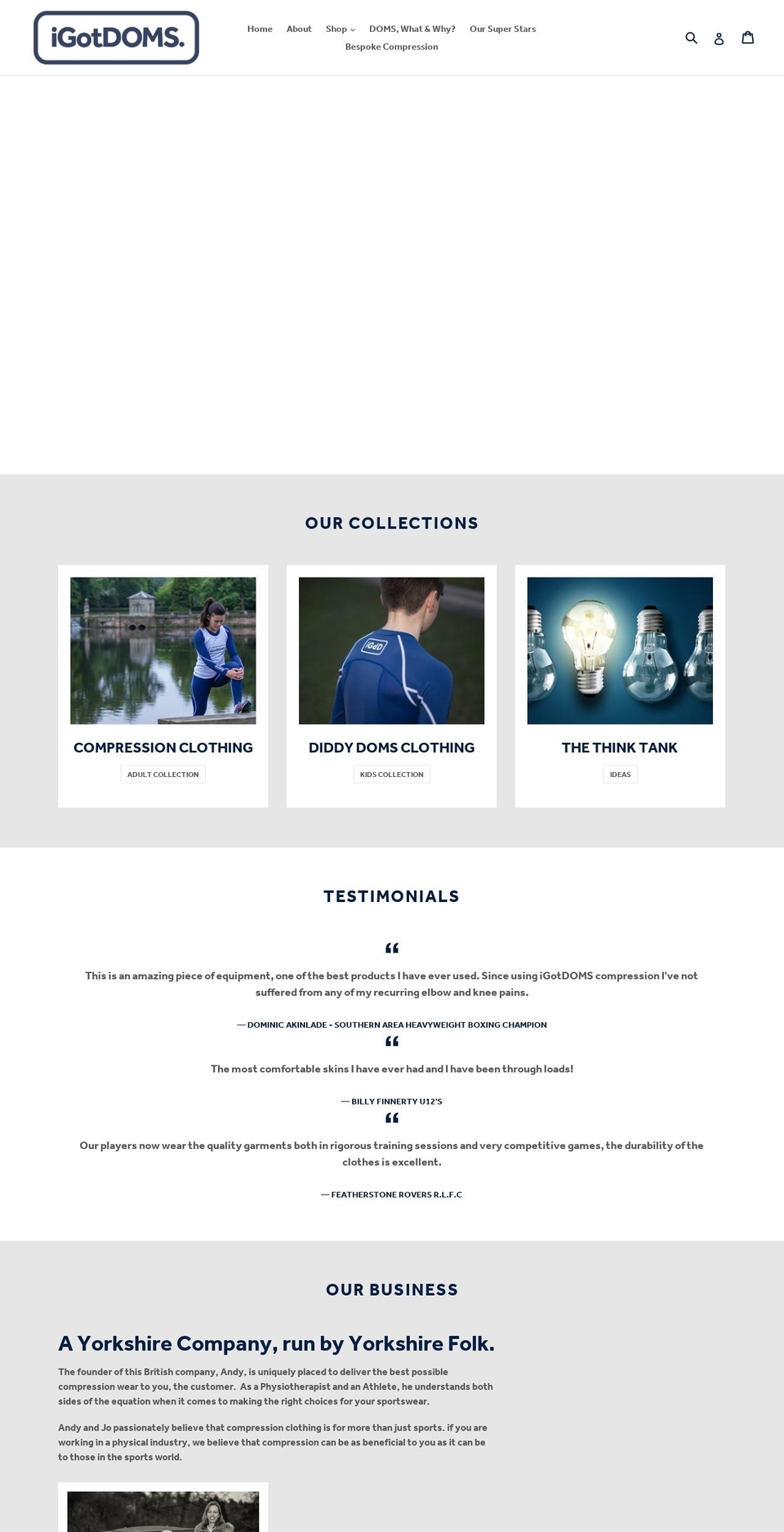 igotdoms.com shopify website screenshot