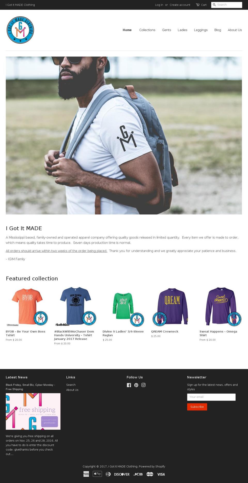 igotitmade.us shopify website screenshot