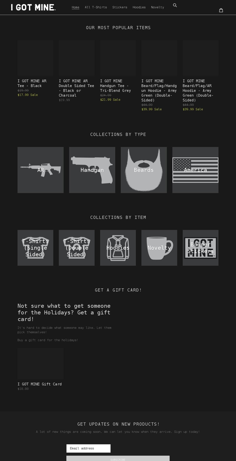 igotmineshop.com shopify website screenshot
