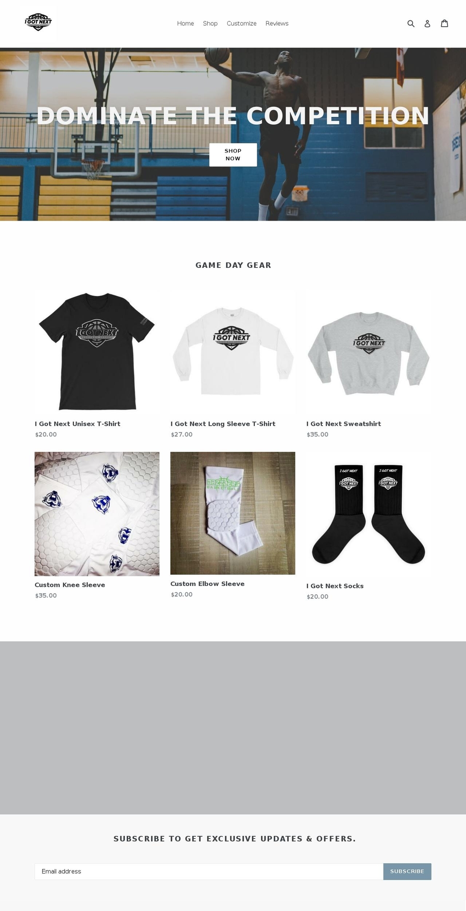 igotnextapparel.com — Shopify storefront screenshot