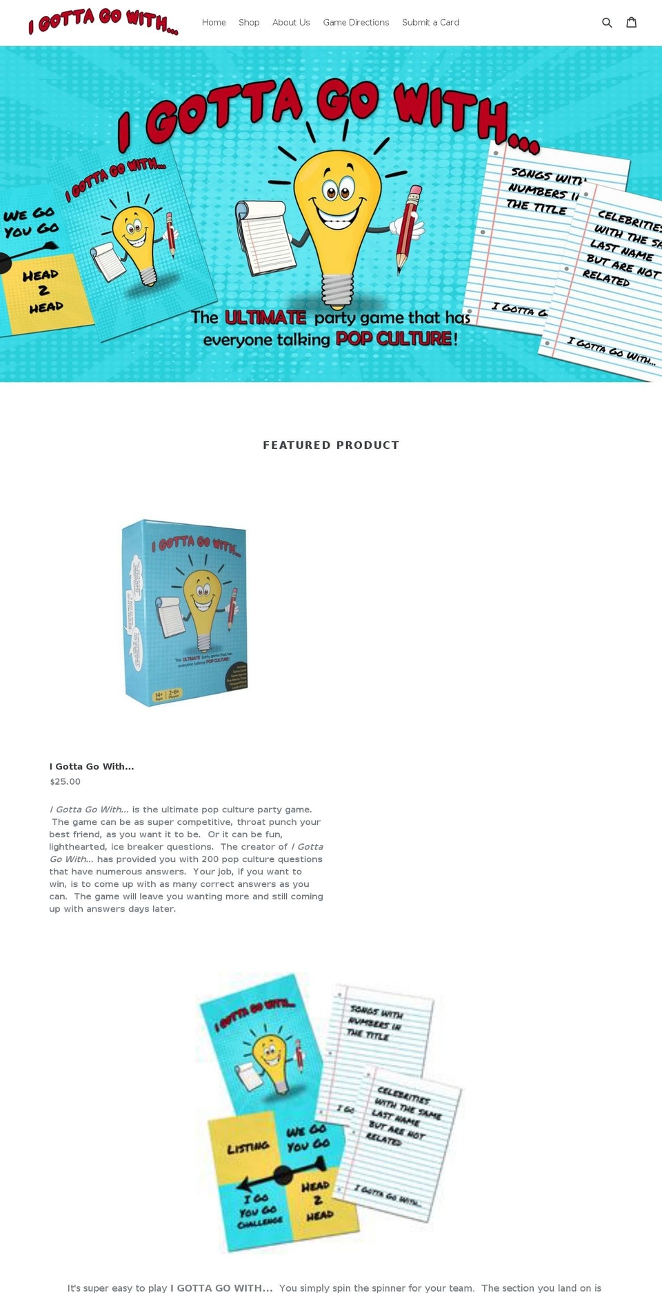 igottagowith.com shopify website screenshot