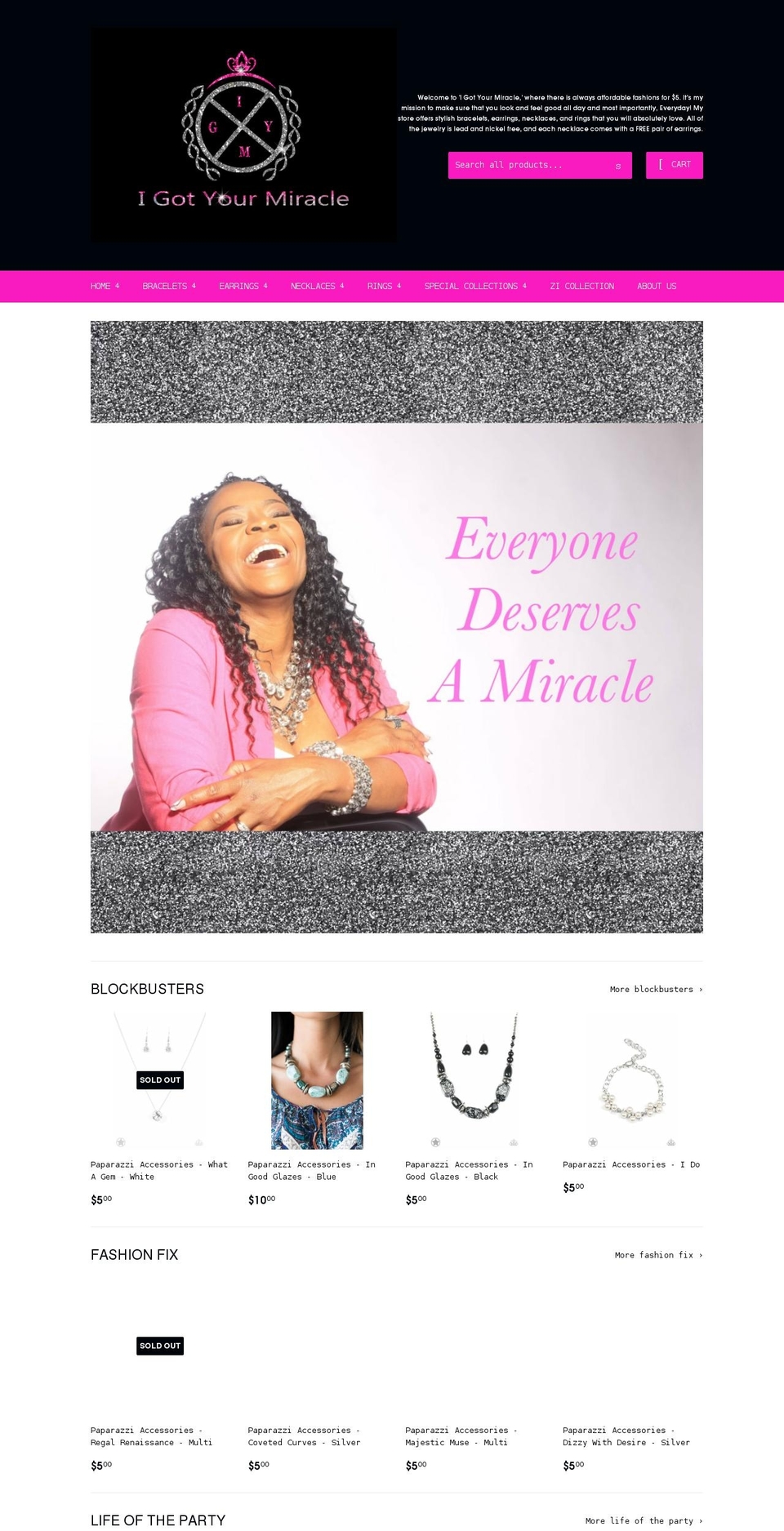 igotyourmiracle.com shopify website screenshot