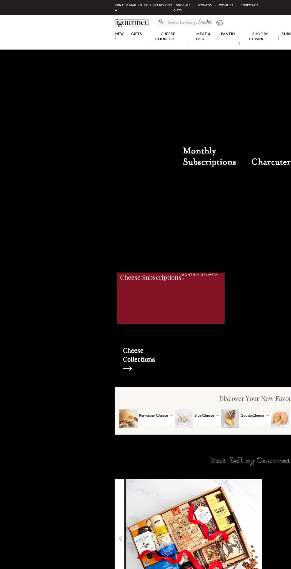 igourmet.com shopify website screenshot
