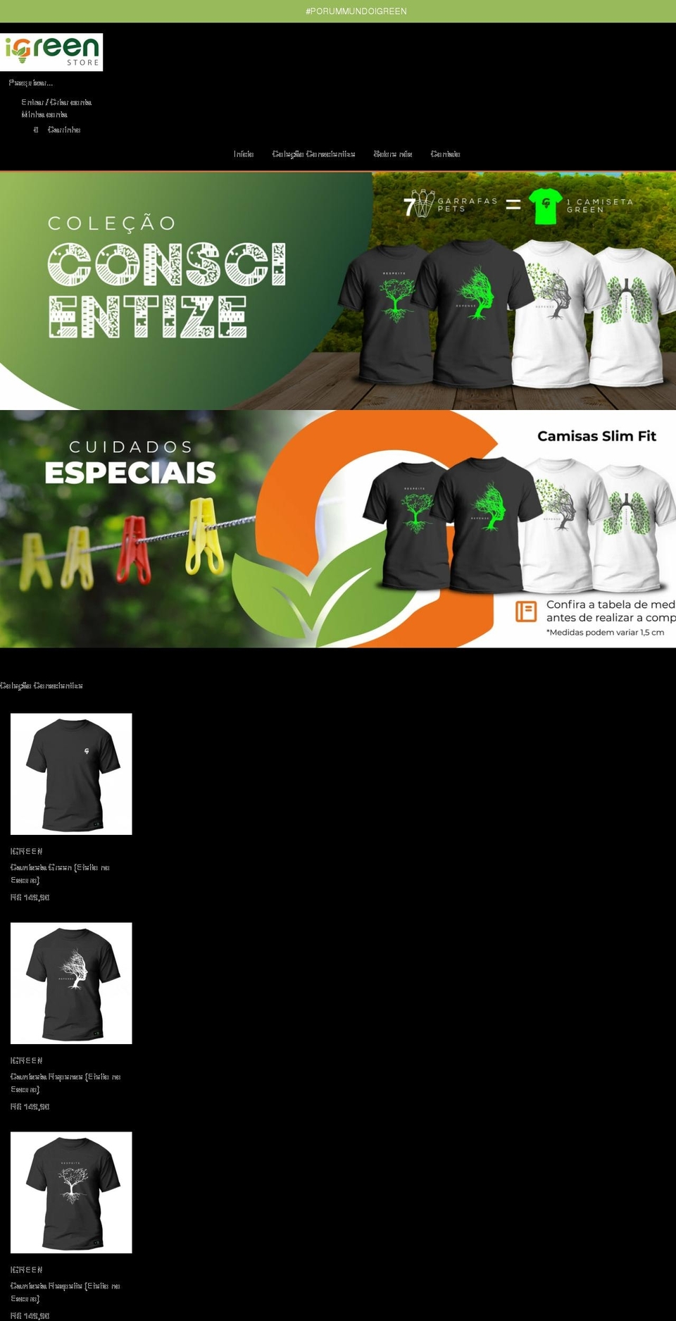 igreenstore.com.br shopify website screenshot