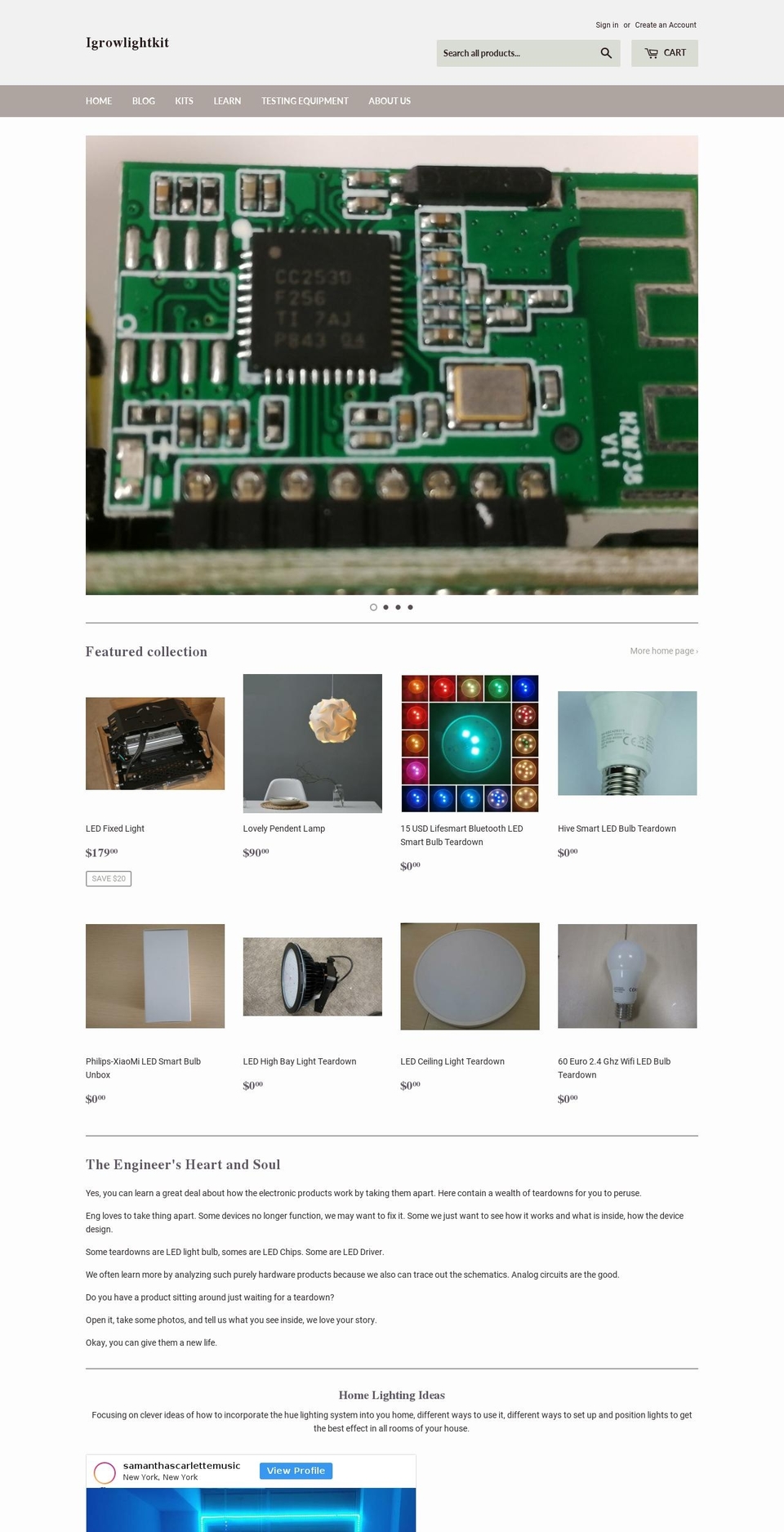 igrowlightkit.com — Shopify storefront screenshot