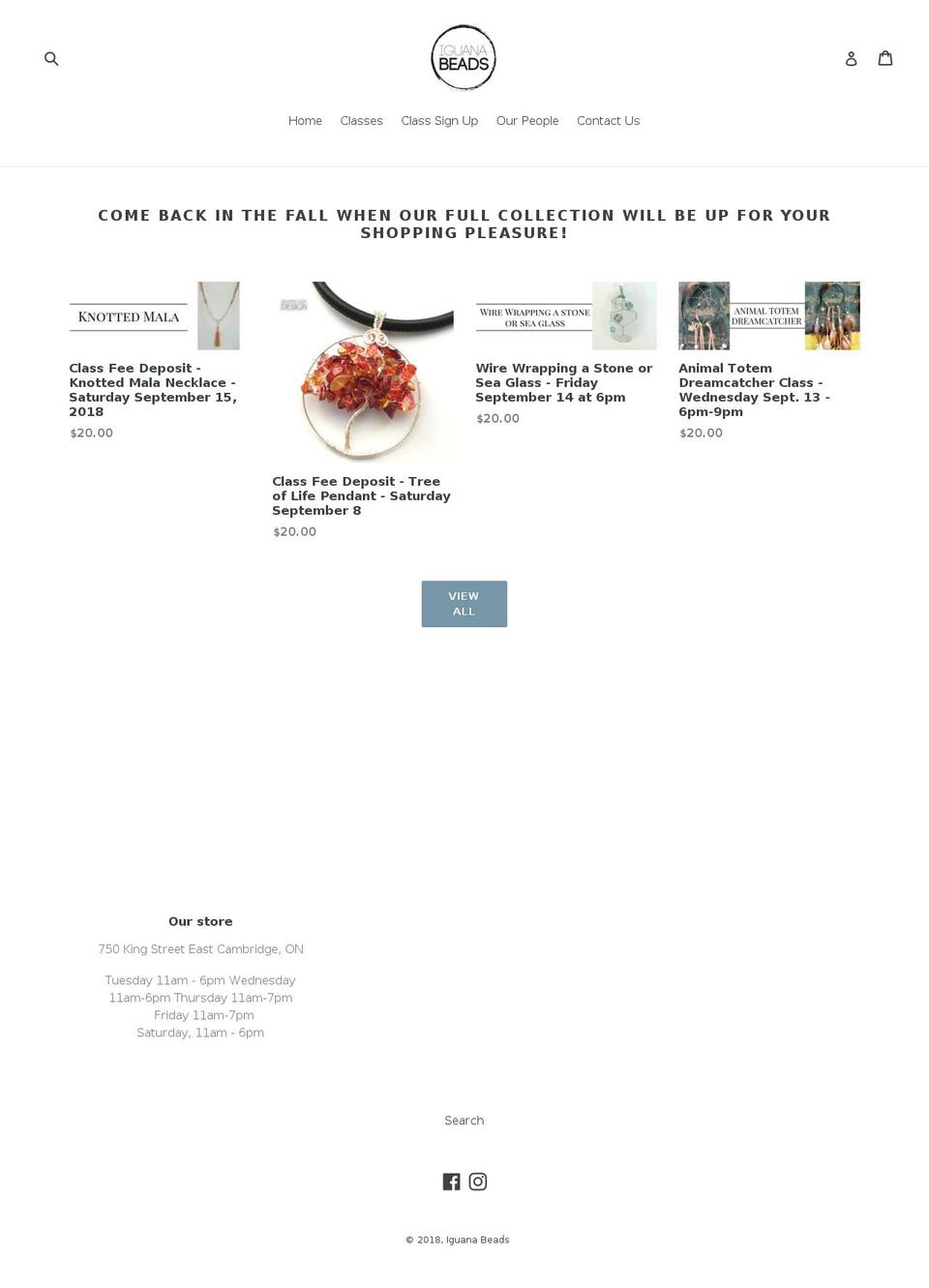 iguanabeads.com shopify website screenshot