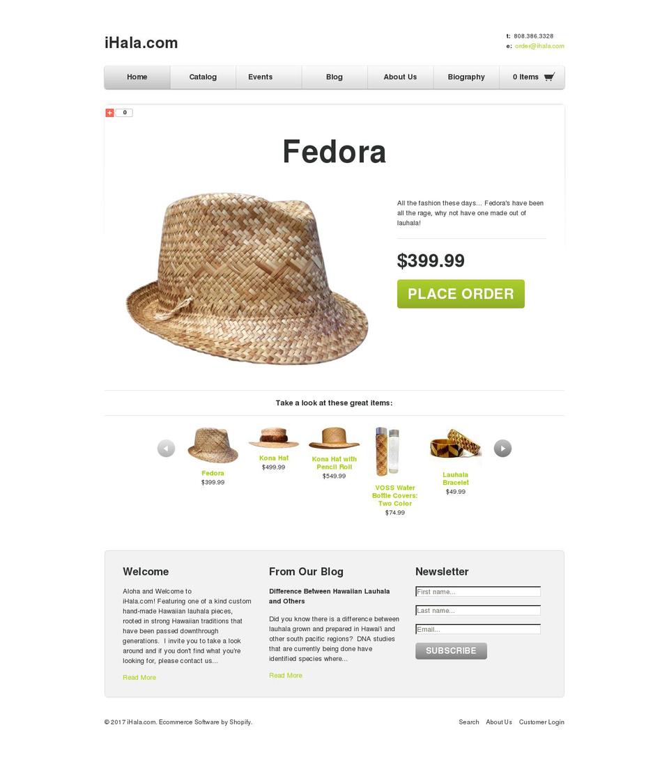 ihala.org shopify website screenshot