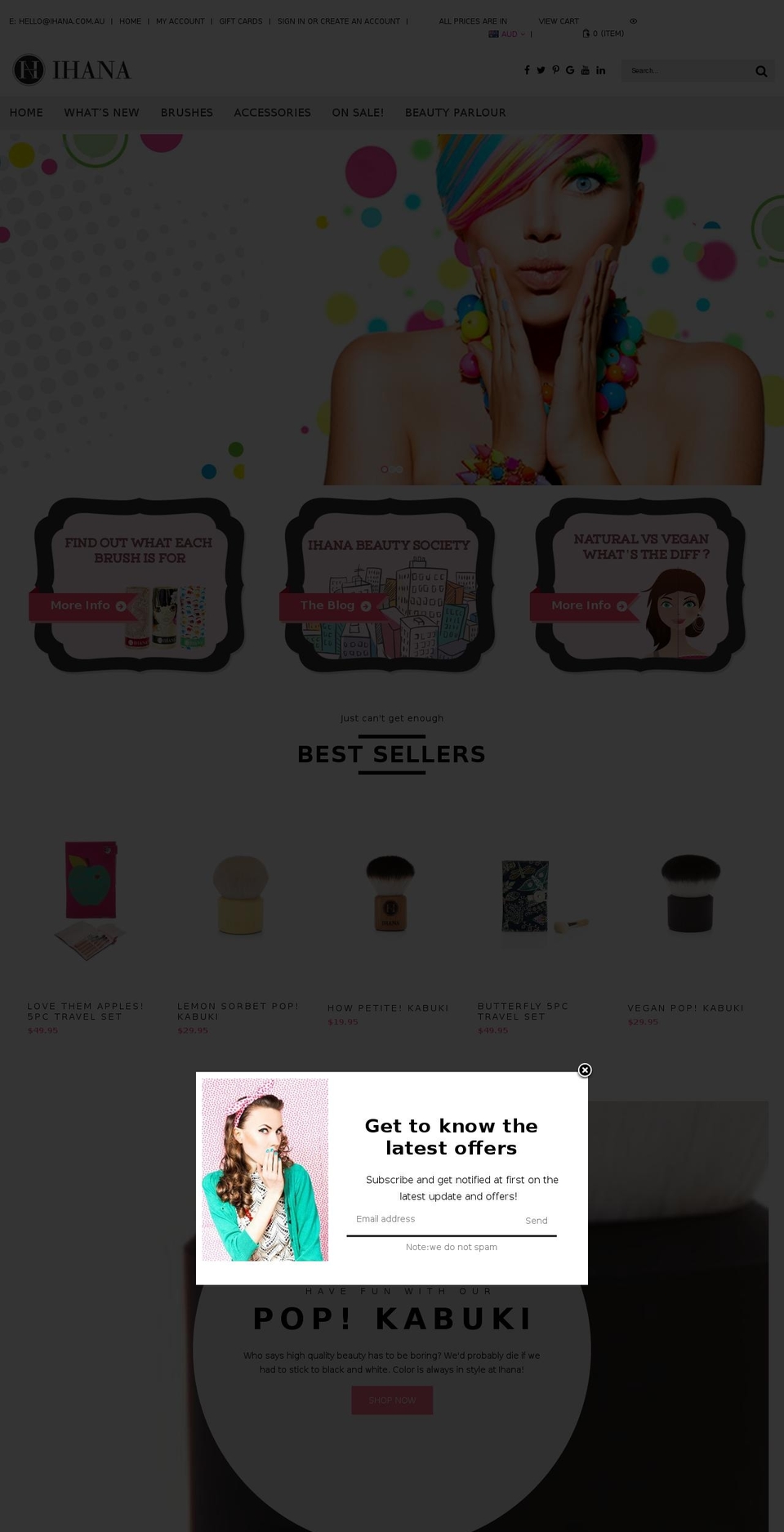 ihana.com.au shopify website screenshot