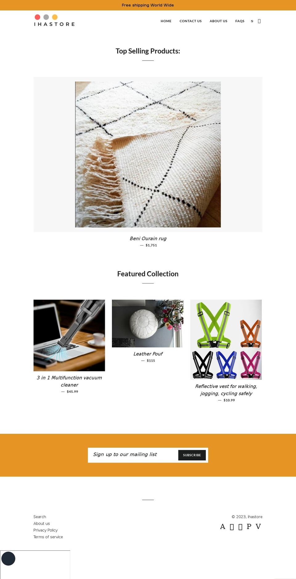 ihastore.com shopify website screenshot