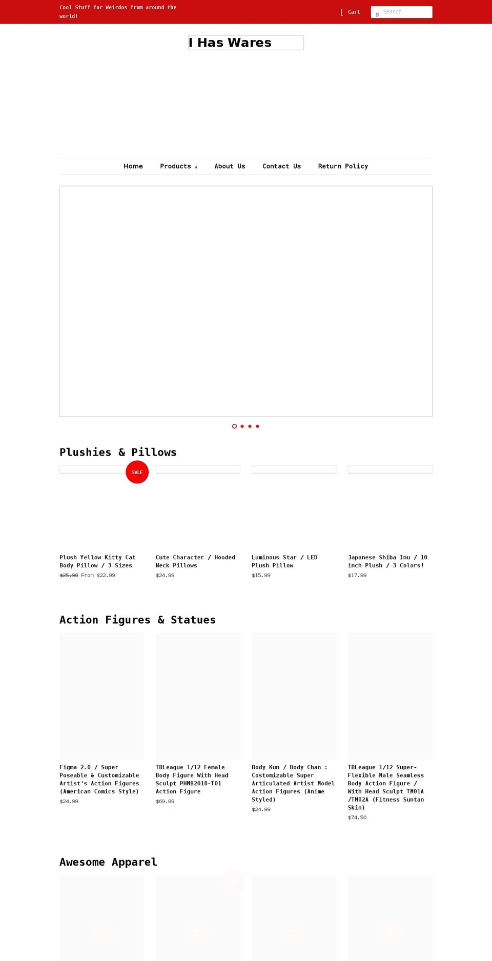 ihaswares.com shopify website screenshot