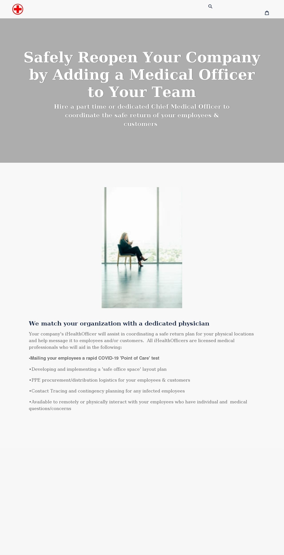 ihealthofficer.com shopify website screenshot