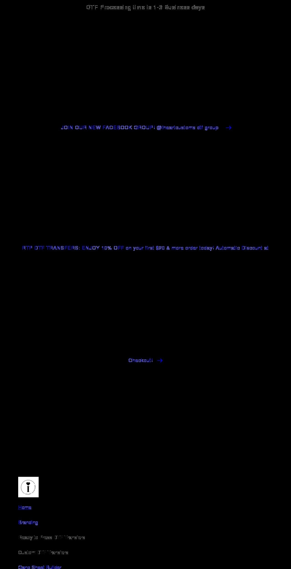 iheartcustoms.com shopify website screenshot