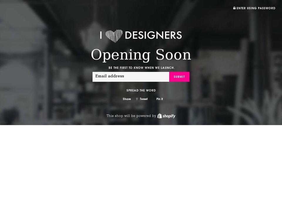 iheartdesigners.com shopify website screenshot