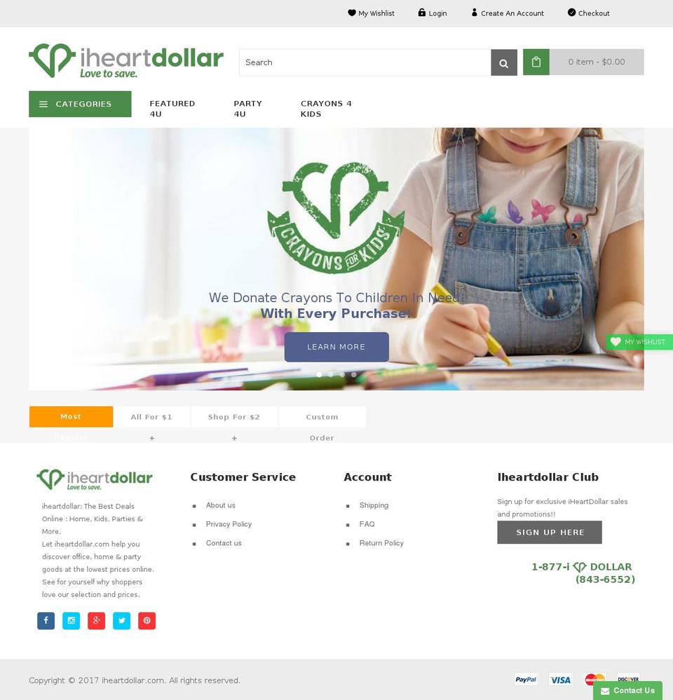 Iheart-20171118 Shopify theme site example iheartdollar.net