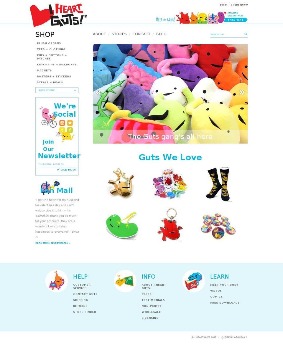 iheartguts.com shopify website screenshot