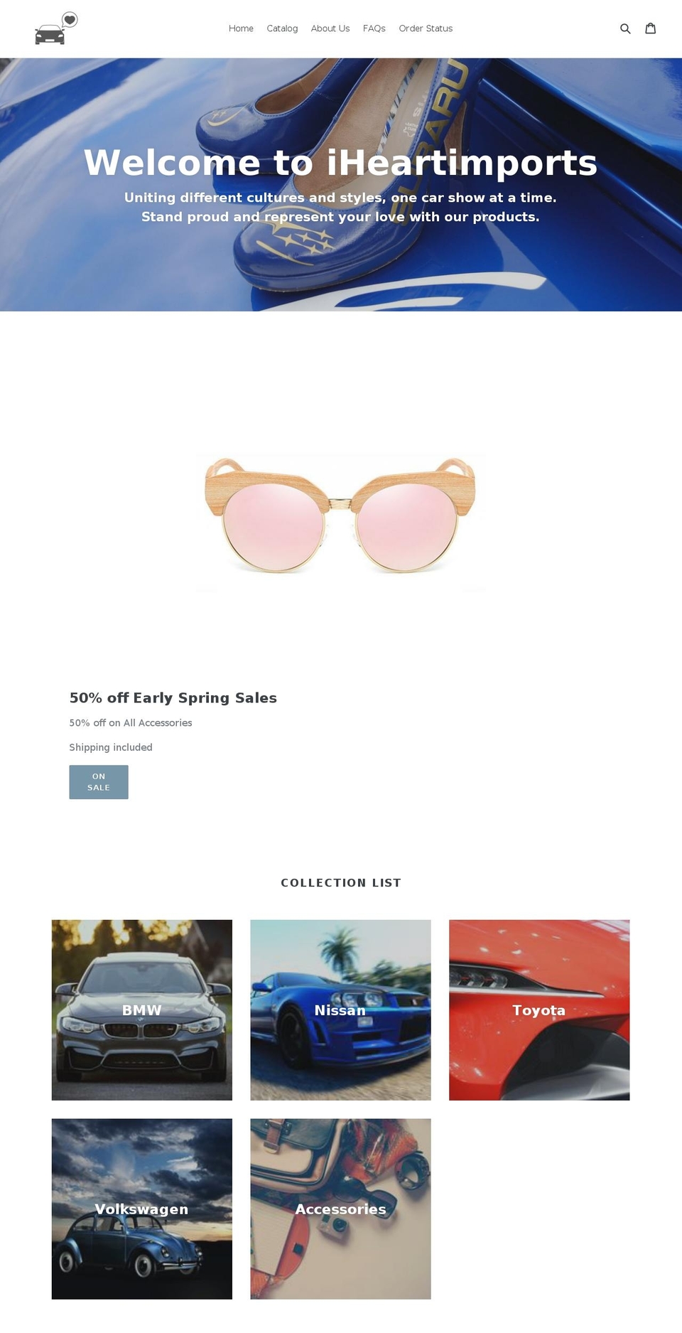 iheartimports.com — Shopify storefront screenshot