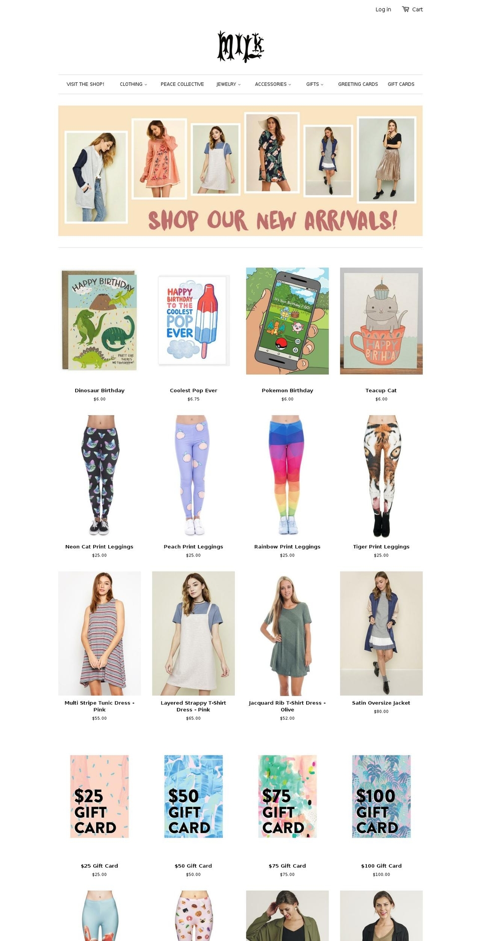 iheartmilkshop.ca shopify website screenshot