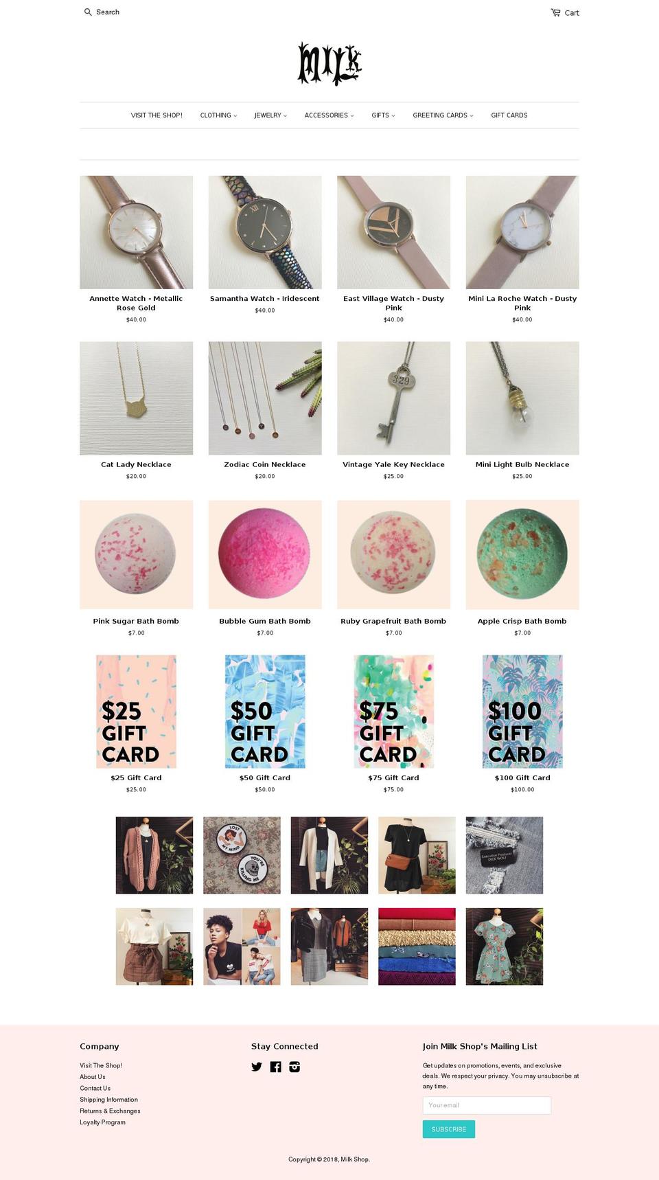 iheartmilkshop.com — Shopify storefront screenshot
