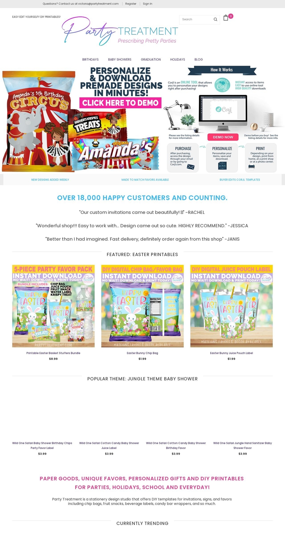iheartprettypaper.com — Shopify storefront screenshot