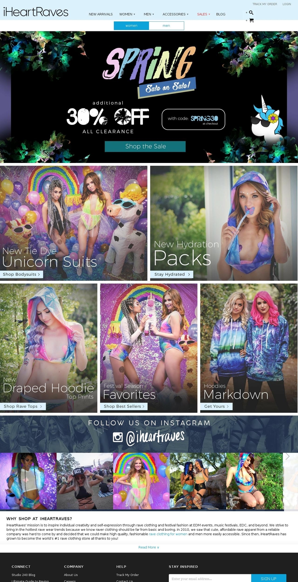 iheartraves.com shopify website screenshot