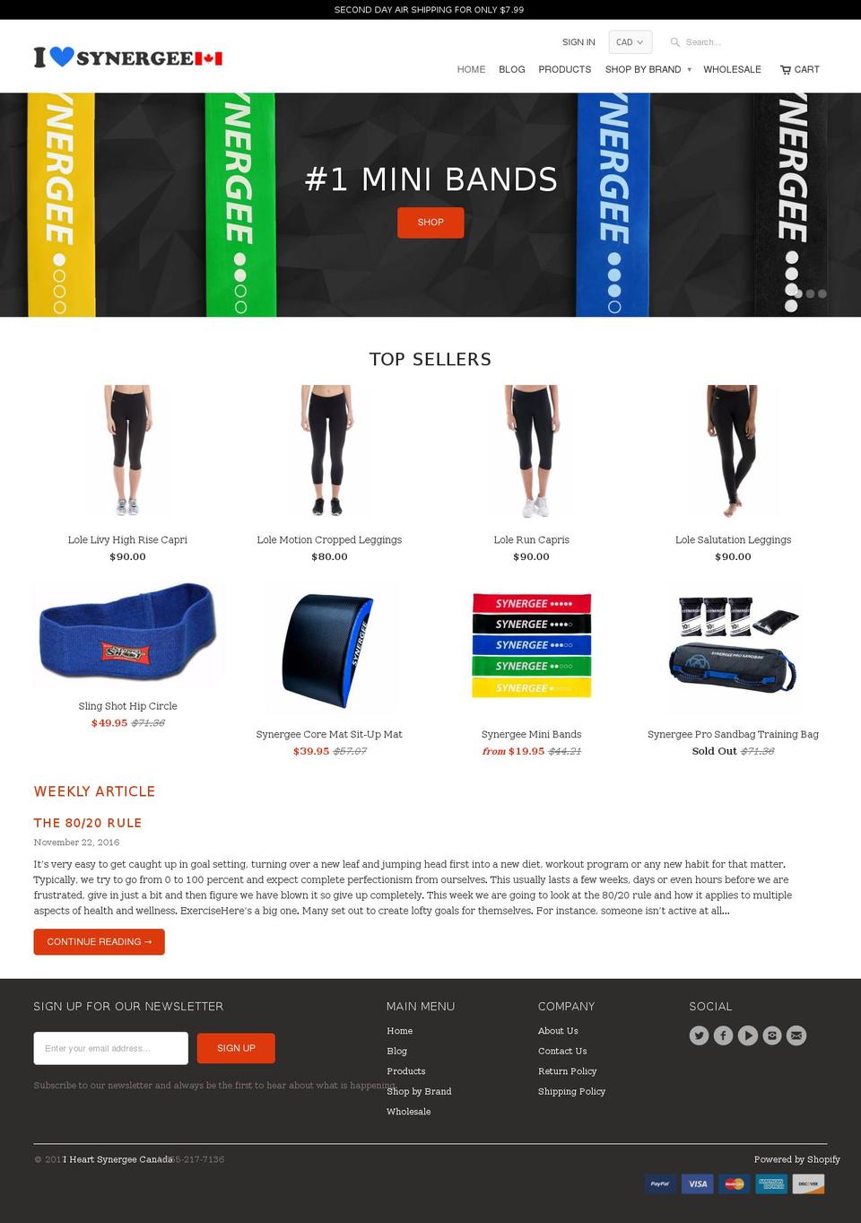 iheartsynergee.ca shopify website screenshot