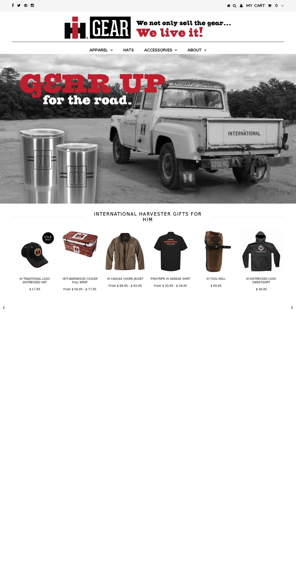 ihgear.com shopify website screenshot