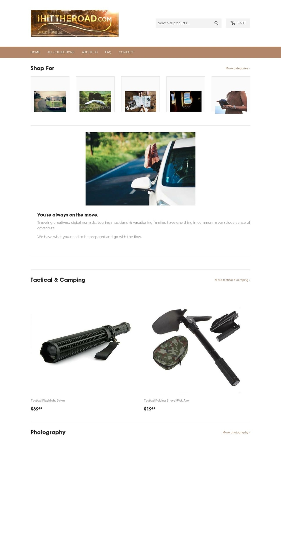 ihittheroad.com — Shopify storefront screenshot
