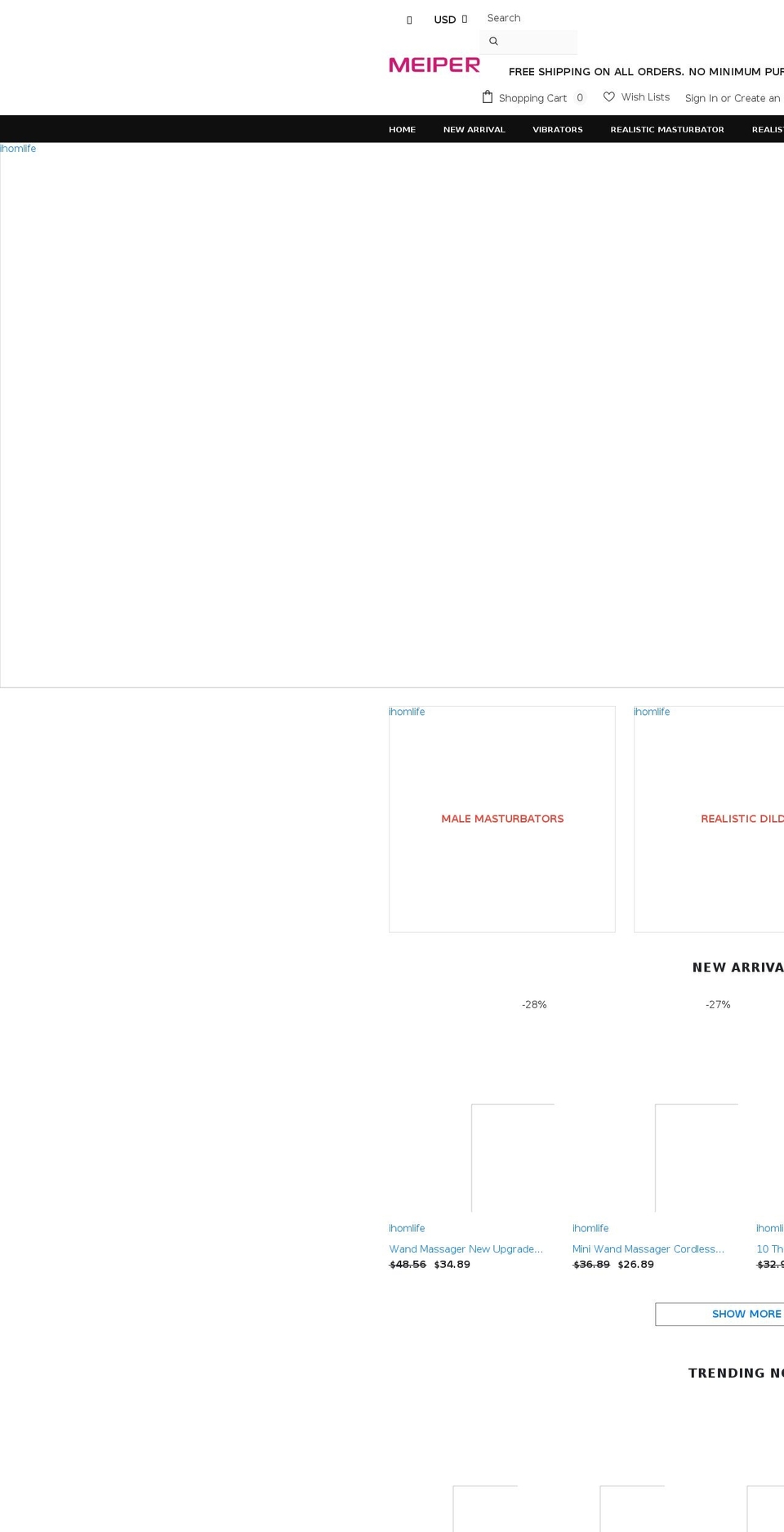 ihomlife.com shopify website screenshot