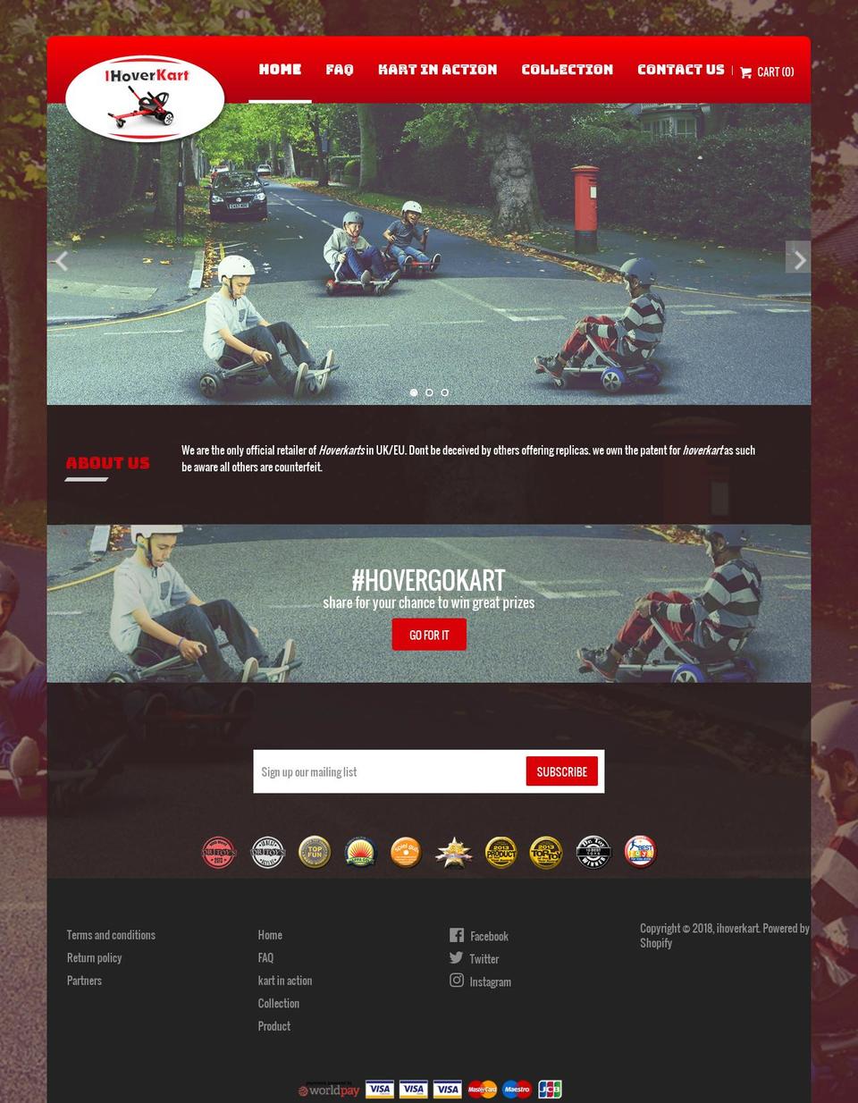 ihoverkart.co.uk shopify website screenshot