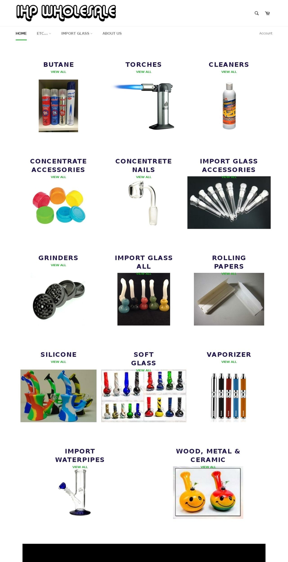 ihpwholesale.com — Shopify storefront screenshot