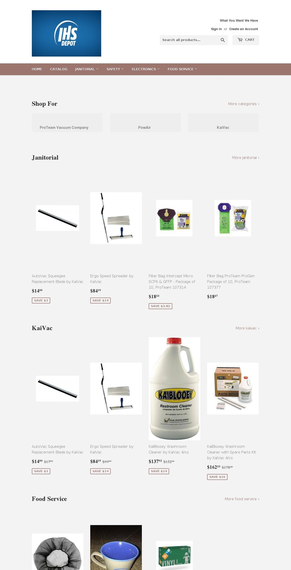 ihsdepot.online shopify website screenshot