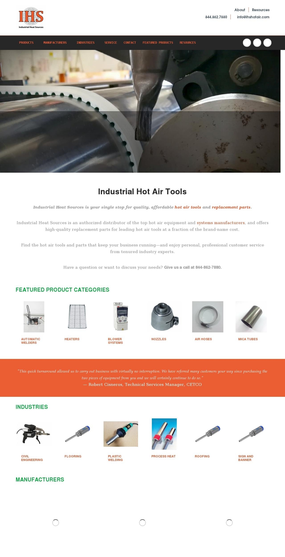 ihshotair.com shopify website screenshot